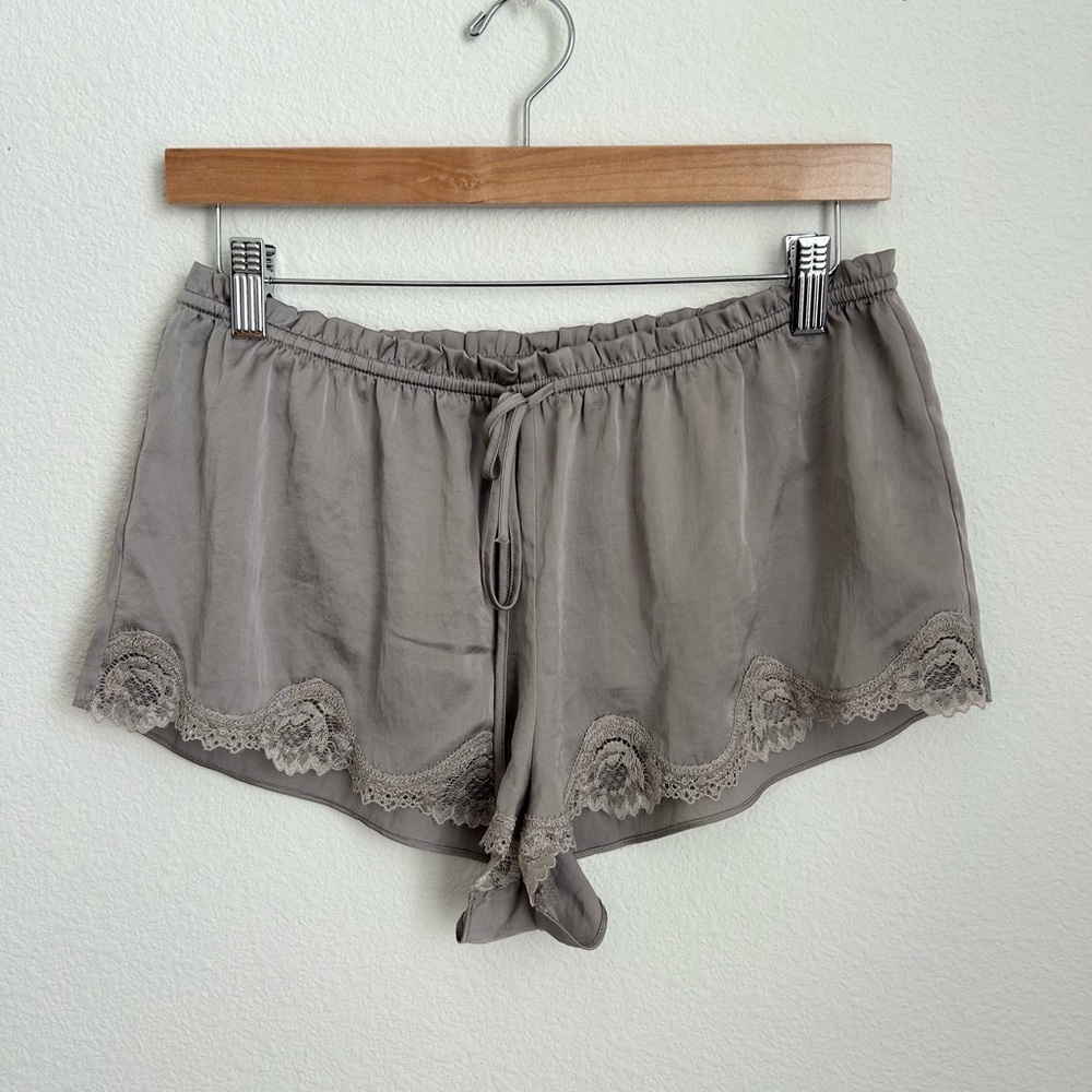 Victoria’s Secret Green Lace Satin Shorts